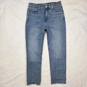Madewell Jeans Women 28 Denim 90s Straight Leg High Rise Stretch Zip Fly Pockets